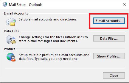 Bước 2 - E-mail Accounts