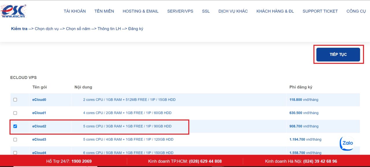 Lựa chọn cấu hình VPS phù hợp