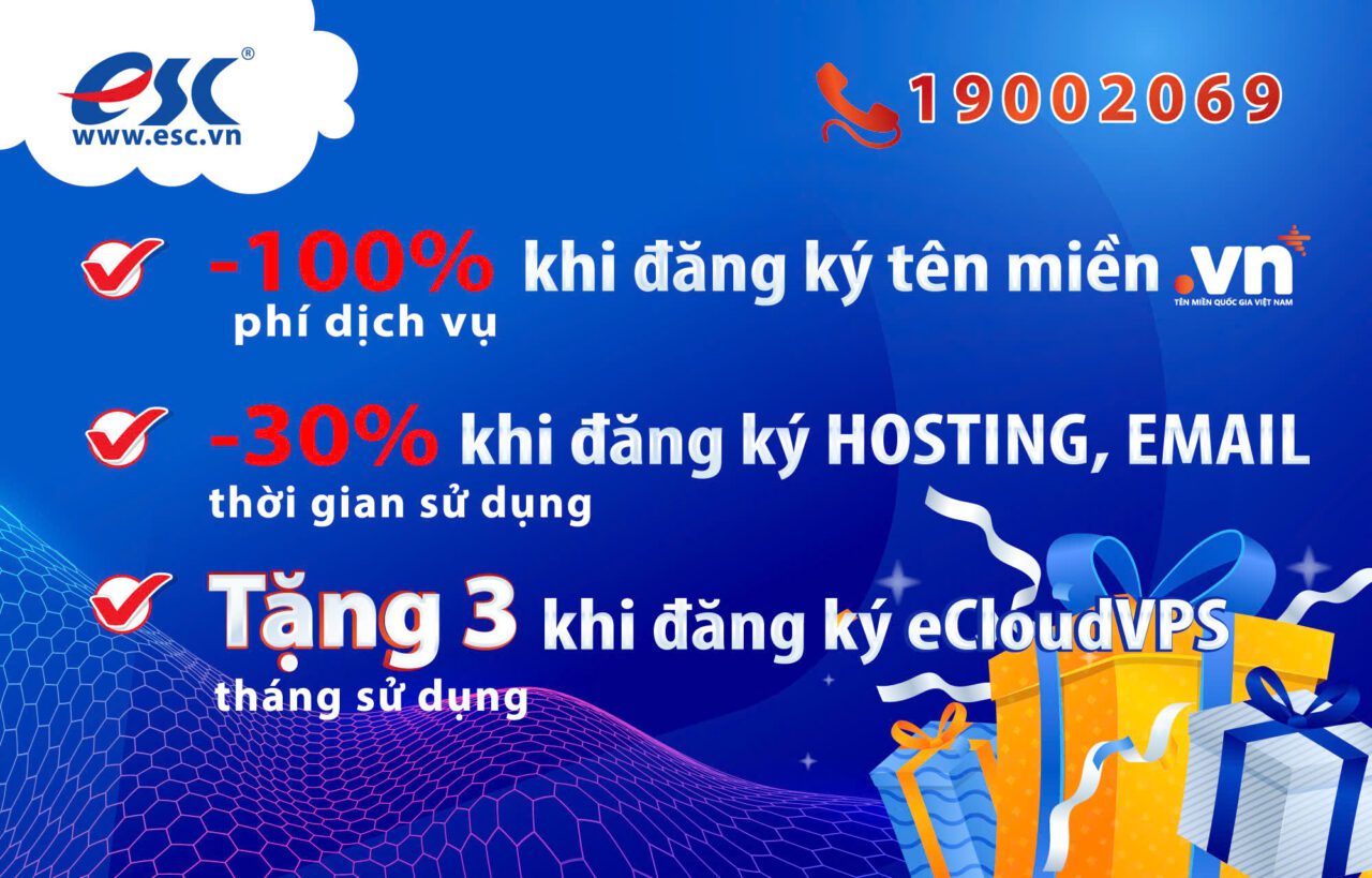 CƠ HỘI TUYỆT VỜI ĐỂ SỞ HỮU TÊN MIỀN, HOSTING, EMAIL VÀ ECLOUDVPS VỚI CHI PHÍ SIÊU TIẾT KIỆM